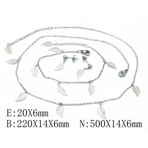 Wholesale Stainless Steel 316L Jewelry Plant Shape Sets NO.#BC59S1485O5