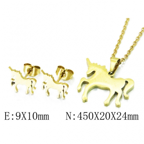 Wholesale Stainless Steel 316L Jewelry Sets (Animal Shape) NO.#BC58S0702JR