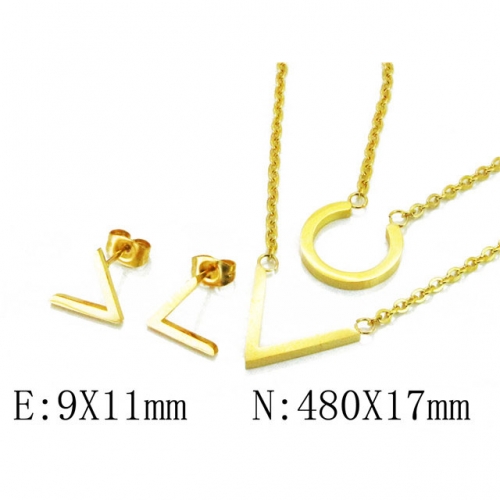 Wholesale Stainless Steel 316L Jewelry Font Sets NO.#BC12S0915ML