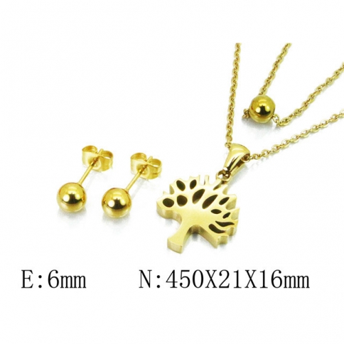 Wholesale Stainless Steel 316L Jewelry Plant Shape Sets NO.#BC91S0846HDD