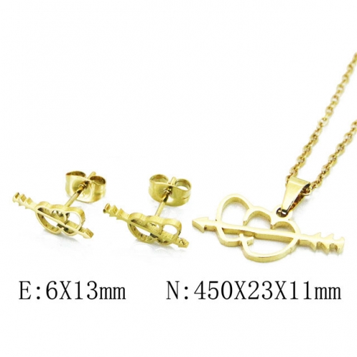 Wholesale Stainless Steel 316L Jewelry Love Sets NO.#BC58S0723JF