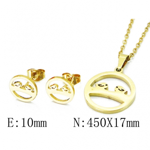 Wholesale Stainless Steel 316L Jewelry Sets (Animal Shape) NO.#BC58S0717JW