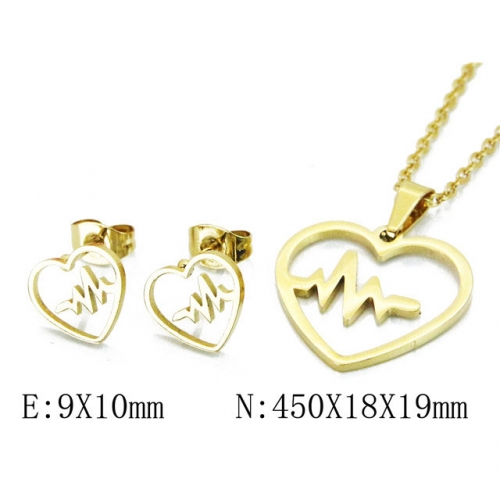 Wholesale Stainless Steel 316L Jewelry Love Sets NO.#BC58S0677JY
