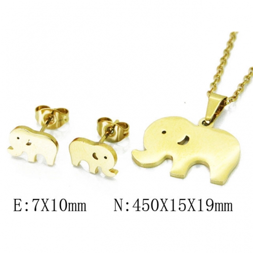 Wholesale Stainless Steel 316L Jewelry Sets (Animal Shape) NO.#BC58S0690JG