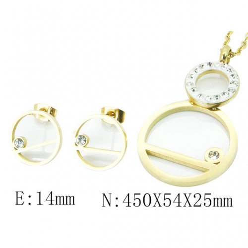 Wholesale Stainless Steel 316L CZ Jewelry Sets NO.#BC02S2813HIV