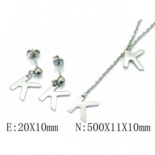 Wholesale Stainless Steel 316L Jewelry Font Sets NO.#BC59S1609KLR