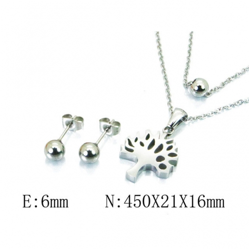 Wholesale Stainless Steel 316L Jewelry Plant Shape Sets NO.#BC91S0853OA