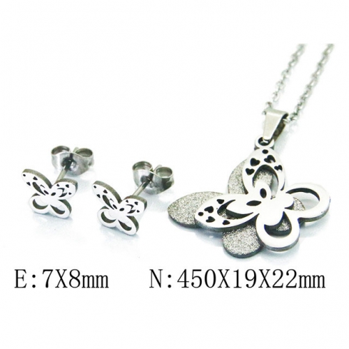 Wholesale Stainless Steel 316L Jewelry Sets (Animal Shape) NO.#BC58S0739KX