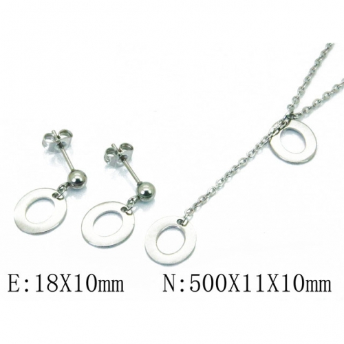 Wholesale Stainless Steel 316L Jewelry Font Sets NO.#BC59S1605KLV