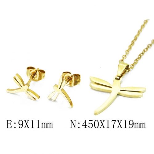 Wholesale Stainless Steel 316L Jewelry Sets (Animal Shape) NO.#BC58S0689JF