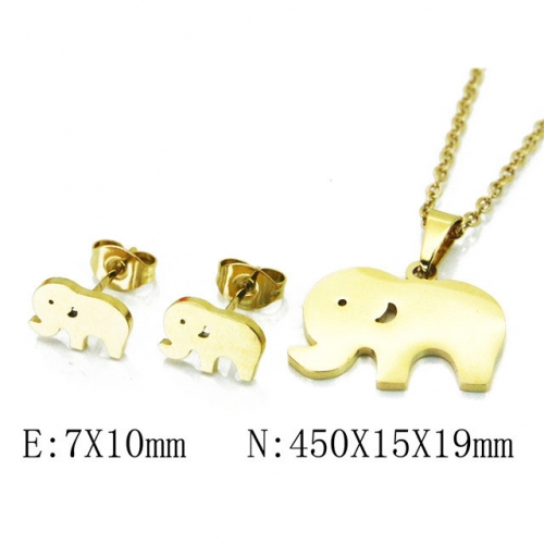 Wholesale Stainless Steel 316L Jewelry Sets (Animal Shape) NO.#BC58S0679JR