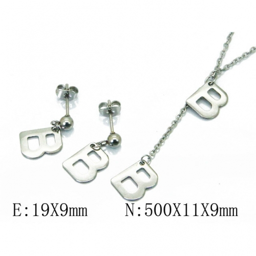 Wholesale Stainless Steel 316L Jewelry Font Sets NO.#BC59S1618KLB