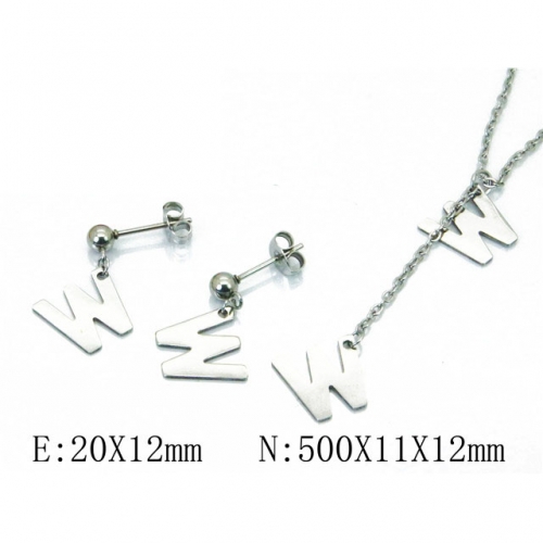 Wholesale Stainless Steel 316L Jewelry Font Sets NO.#BC59S1597KLW