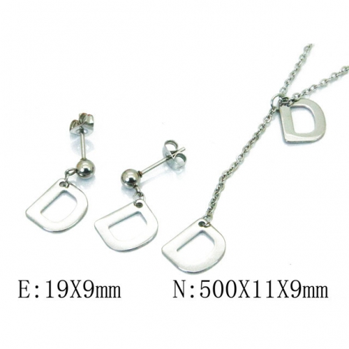 Wholesale Stainless Steel 316L Jewelry Font Sets NO.#BC59S1616KLD