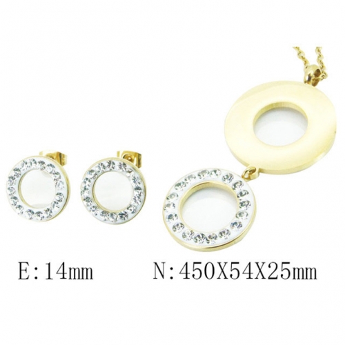 Wholesale Stainless Steel 316L CZ Jewelry Sets NO.#BC02S2812HIV