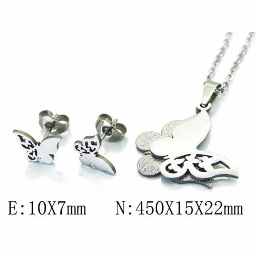 Wholesale Stainless Steel 316L Jewelry Sets (Animal Shape) NO.#BC58S0745KC