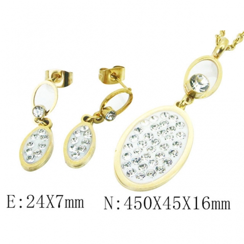 Wholesale Stainless Steel 316L CZ Jewelry Sets NO.#BC02S2816HID
