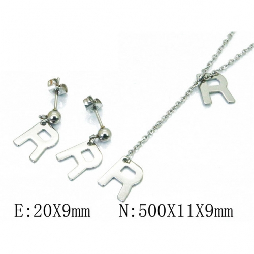 Wholesale Stainless Steel 316L Jewelry Font Sets NO.#BC59S1602KLR