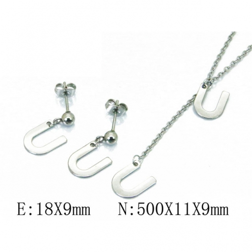 Wholesale Stainless Steel 316L Jewelry Font Sets NO.#BC59S1599KLU