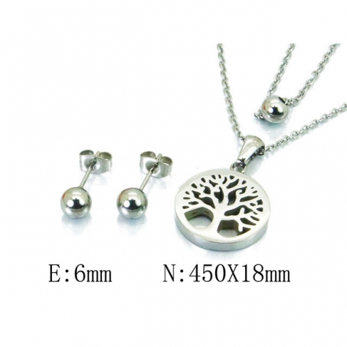 Wholesale Stainless Steel 316L Jewelry Plant Shape Sets NO.#BC91S0862OS