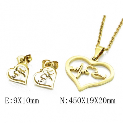 Wholesale Stainless Steel 316L Jewelry Love Sets NO.#BC58S0682JW