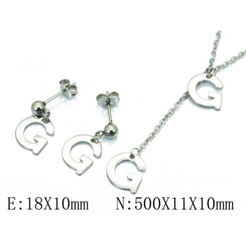 Wholesale Stainless Steel 316L Jewelry Font Sets NO.#BC59S1613KLG