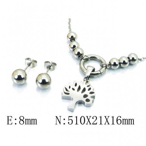Wholesale Stainless Steel 316L Jewelry Plant Shape Sets NO.#BC91S0884PT