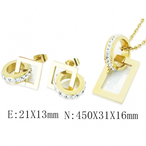 Wholesale Stainless Steel 316L CZ Jewelry Sets NO.#BC02S2815HIS