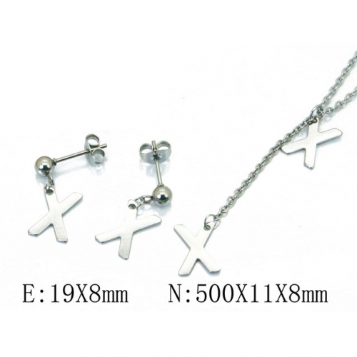 Wholesale Stainless Steel 316L Jewelry Font Sets NO.#BC59S1596KLX