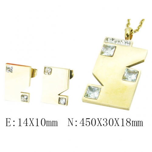 Wholesale Stainless Steel 316L CZ Jewelry Sets NO.#BC02S2811HIT