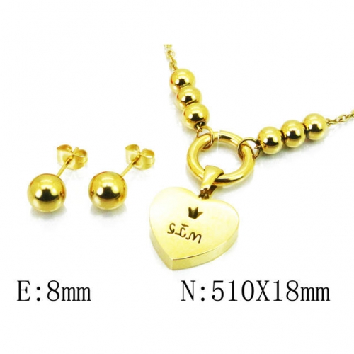 Wholesale Stainless Steel 316L Jewelry Love Sets NO.#BC91S0906HHD