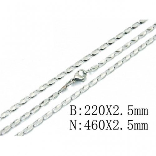 Wholesale Stainless Steel 316L Necklace & Bracelet Set NO.#BC39S0505LL
