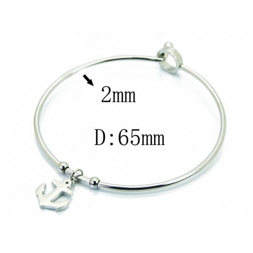 Wholesale Stainless Steel 316L Popularity Bangle NO.#BC58B0463LQ