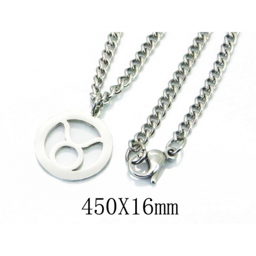 Wholesale Stainless Steel 316L Necklace (Font Pendant) NO.#BC39N0518JB