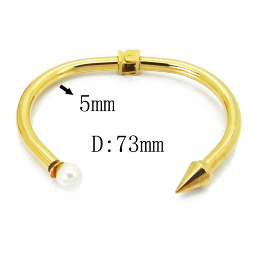 BaiChuan Wholesale Jewelry Stainless Steel 316L Pearl Bangle NO.#BC23B0283HZO