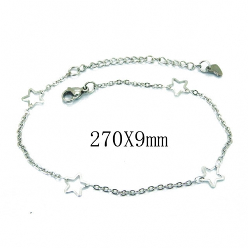 Wholesale Stainless Steel 316L Fashion Anklets NO.#BC39B0510IL