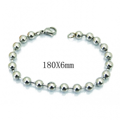 Wholesale Stainless Steel 316L Steel Bead Bracelets NO.#BC39B0556JL