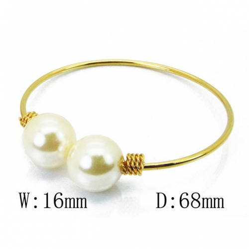 BaiChuan Wholesale Jewelry Stainless Steel 316L Pearl Bangle NO.#BC64B1391HAA