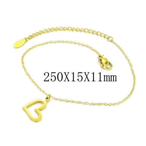 Wholesale Stainless Steel 316L Fashion Anklets NO.#BC91B0450OX