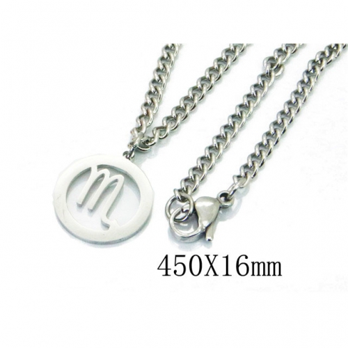 Wholesale Stainless Steel 316L Necklace (Font Pendant) NO.#BC39N0511JS