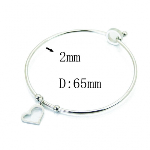 Wholesale Stainless Steel 316L Popularity Bangle NO.#BC58B0473LV