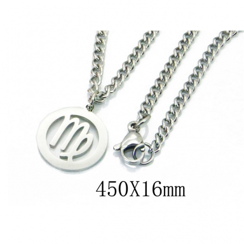 Wholesale Stainless Steel 316L Necklace (Font Pendant) NO.#BC39N0513JC