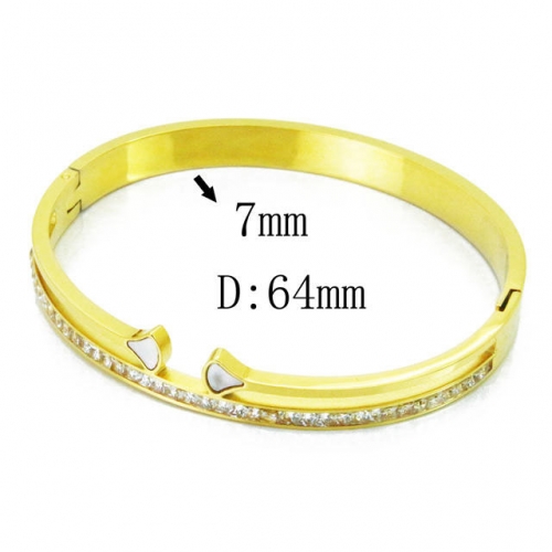 Wholesale Crystal/Zircon Stainless steel 316L CZ Bangles NO.#BC14B0197HOA