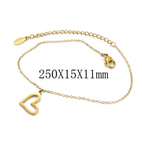 Wholesale Stainless Steel 316L Fashion Anklets NO.#BC91B0451OS