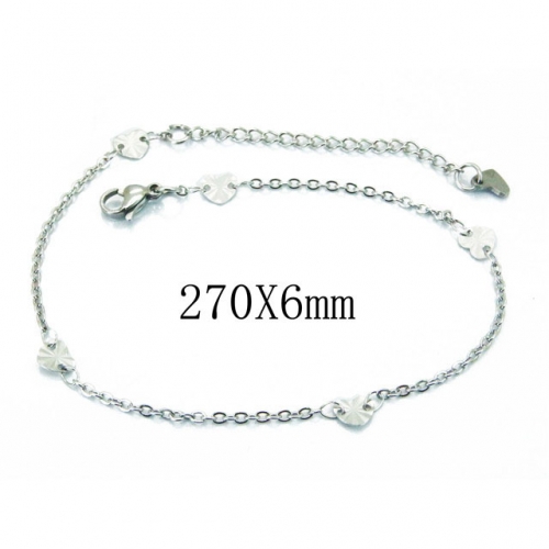 Wholesale Stainless Steel 316L Fashion Anklets NO.#BC39B0504ILD