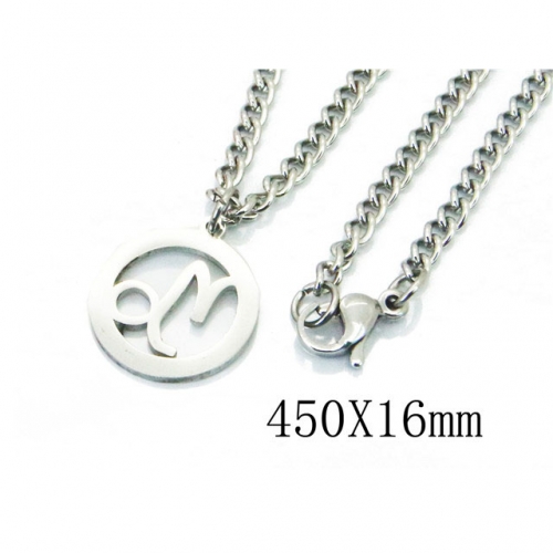 Wholesale Stainless Steel 316L Necklace (Font Pendant) NO.#BC39N0510JX