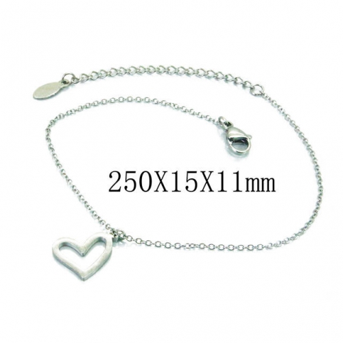 Wholesale Stainless Steel 316L Fashion Anklets NO.#BC91B0449NZ