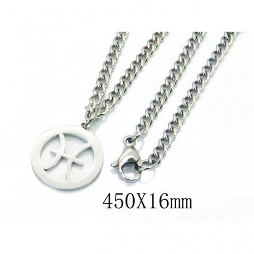 Wholesale Stainless Steel 316L Necklace (Font Pendant) NO.#BC39N0509JZ