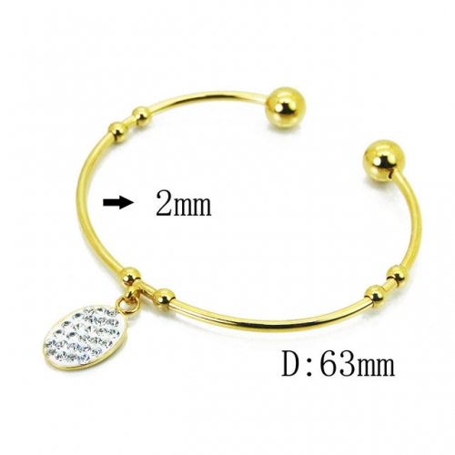 Wholesale Stainless Steel 316L Popularity Bangle NO.#BC58B0497LR