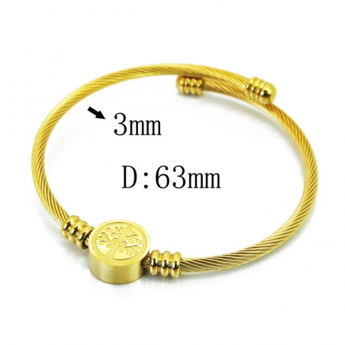 BaiChuan Wholesale Jewelry Steel Cable Bangles NO.#BC58B0458PW